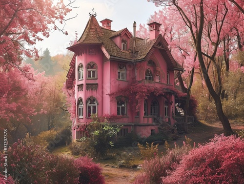 6 Big Beautiful Pink Houw - Generative AI