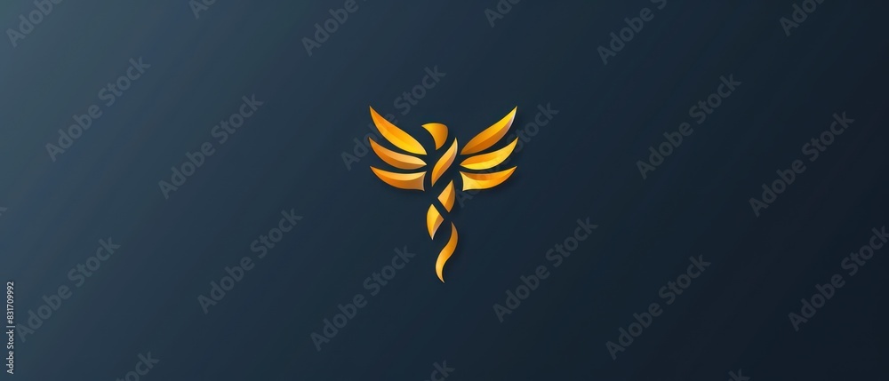 logo design illustration for a medical entity with a abstract illustration and clean shapes