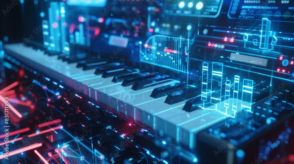 A digital music composition festival where composers come together to showcase their latest creations and advancements in the field.