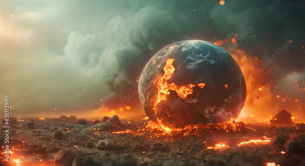 the Earth cracking open like an egg, with molten lava of industry and finance spilling out, the Earth cracking open like an egg, with molten lava of industry and finance spilling out,