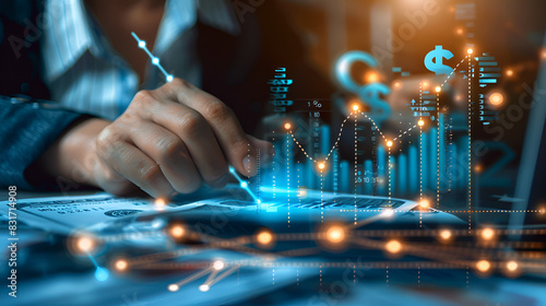 Statistics for business abstract concept ,generative ai