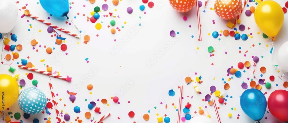 carnival wallpaper with themed graphic elements on a white surface with a empty space carnival wallpaper with themed graphic elements on a white surface with a empty space