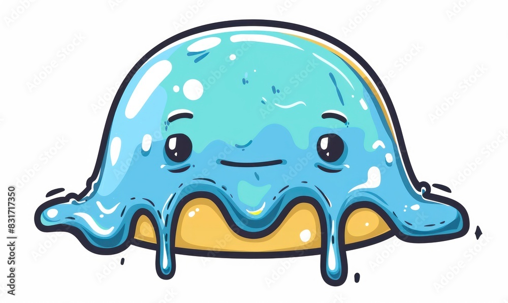 Fototapeta premium dripping illustration character, funny and cartoonish