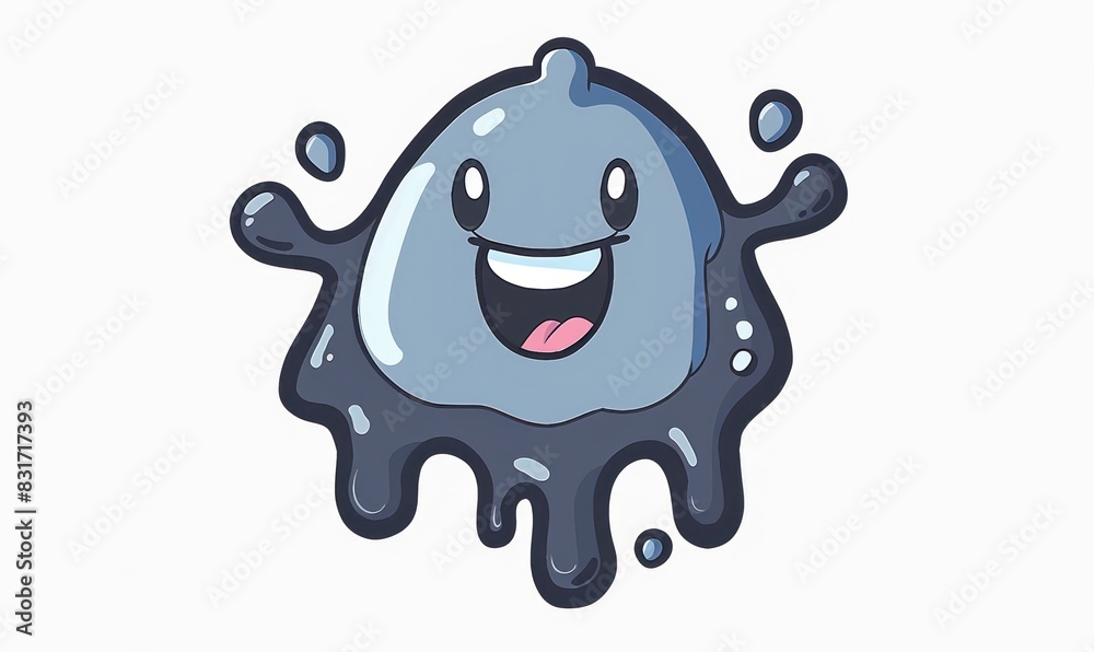 dripping illustration character, funny and cartoonish dripping illustration character, funny and cartoonish