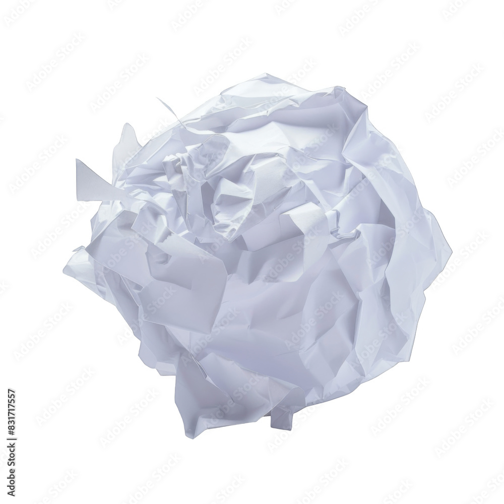 Obraz premium Crumpled paper ball,&nbsp;white background