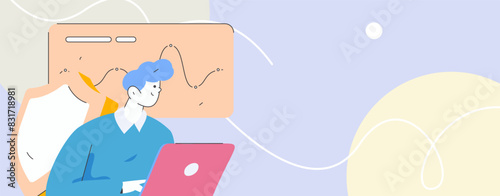 Business network security character flat vector concept operation hand drawn illustration
