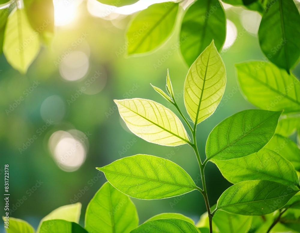 Nature's Canvas: Green Leaves in Summer Garden Nature's Canvas: Green Leaves in Summer Garden