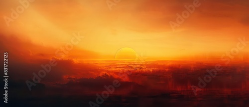 sunset wallpaper with the sun lying down in the sea