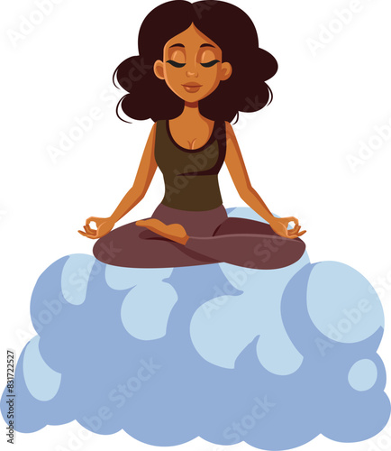 Woman With Cellulite Feeling Confident in her Skin Vector Cartoon. Normal girl dealing with normal fat deposits on her body
