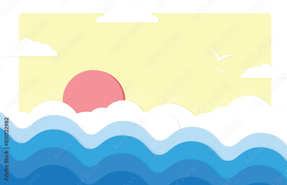 Abstract kawaii clouds cartoon on sky, background. Concept for children and kindergartens or presentation Abstract kawaii clouds cartoon on sky, background. Concept for children and kindergartens or presentation