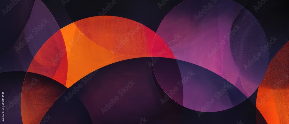 abstract modern wallpaper with overlapping shapes in purple and orange, some transparency and shadow abstract modern wallpaper with overlapping shapes in purple and orange, some transparency and shadow