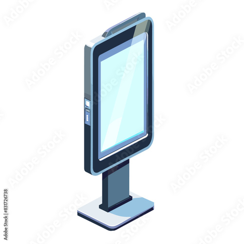 A set of isometric kiosks