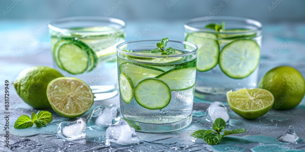 Lemon and Cucumber Water Refreshing Detox Beverage Lemon and Cucumber Water Refreshing Detox Beverage