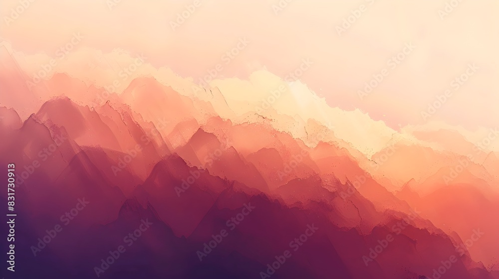 Majestic Earth Toned Gradient Landscape with Towering Mountainous Peaks