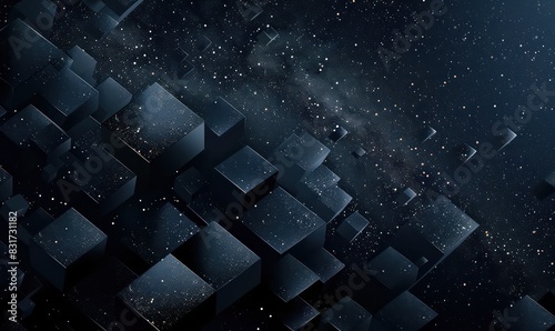 abstract geometric cube wallpaper, modern and tridimensional 