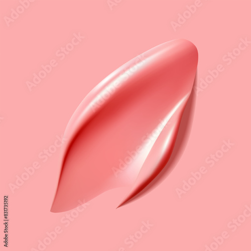 Cosmetic smear with creamy texture. Vector illustration.