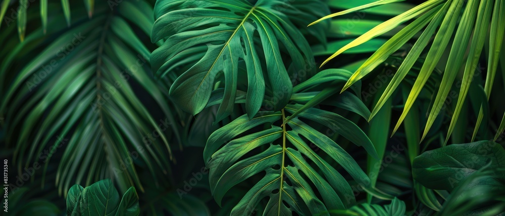 Palm leaves background Palm leaves background