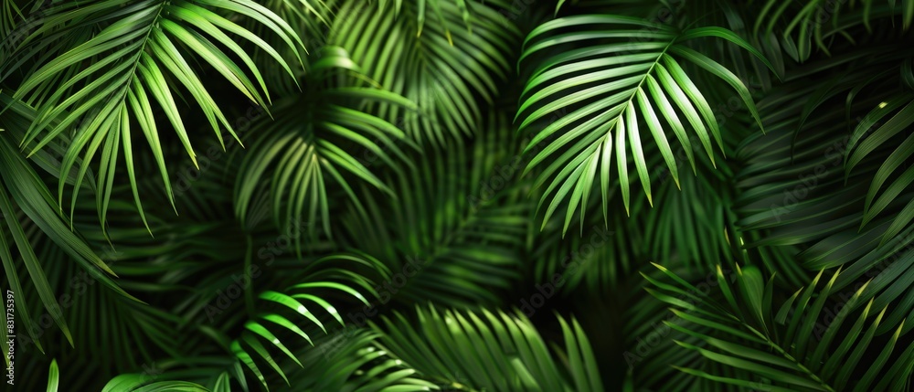 Palm leaves background