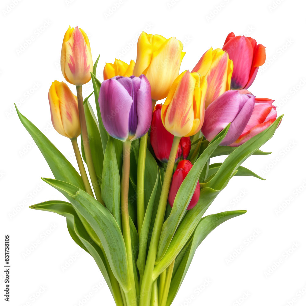Beautiful tulip Flower bouquet isolated on white background Beautiful tulip Flower bouquet isolated on white background