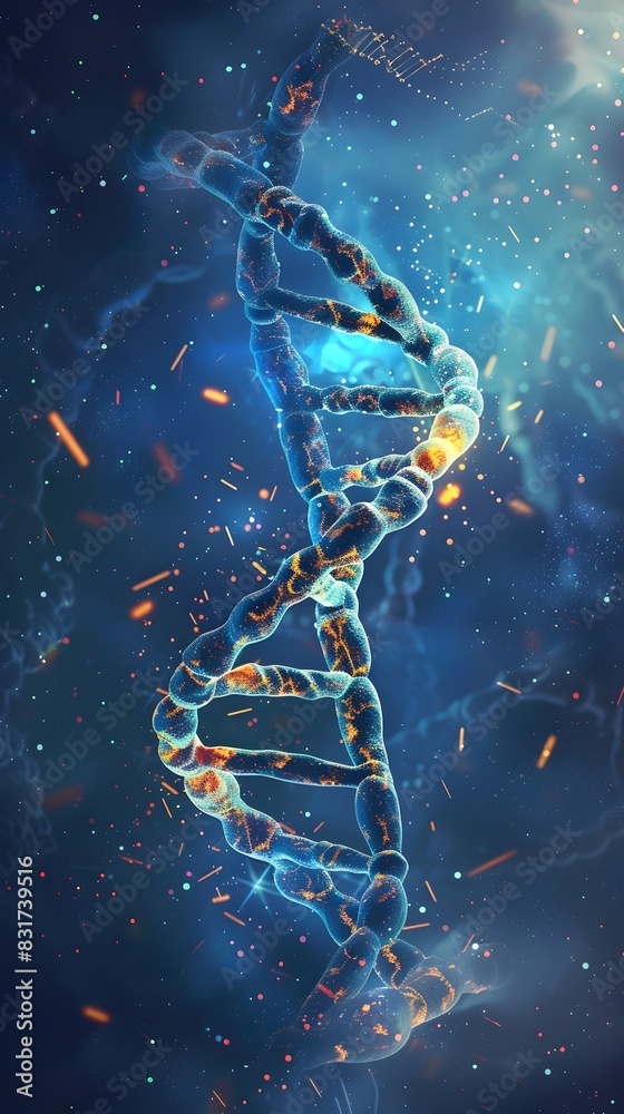 Fototapeta premium Visualizing the Profound Impacts of the Human Genome Project