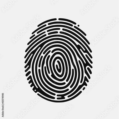 fingerprint vector logo icon isolated on background 