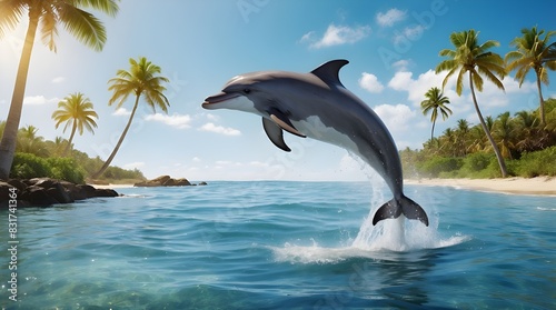 dolphin jumping out of water © zafarsena743