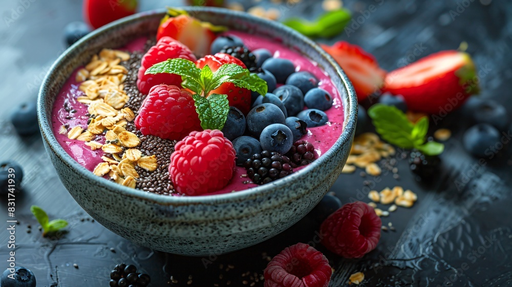 strawberries and blueberries in a bowl strawberries and blueberries in a bowl