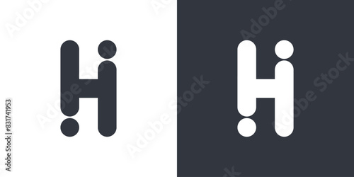 Letter H logo design with creative concept. Premium Vector