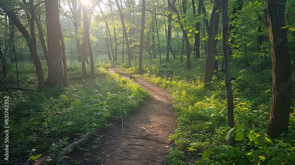 Obraz premium footpath in the woods