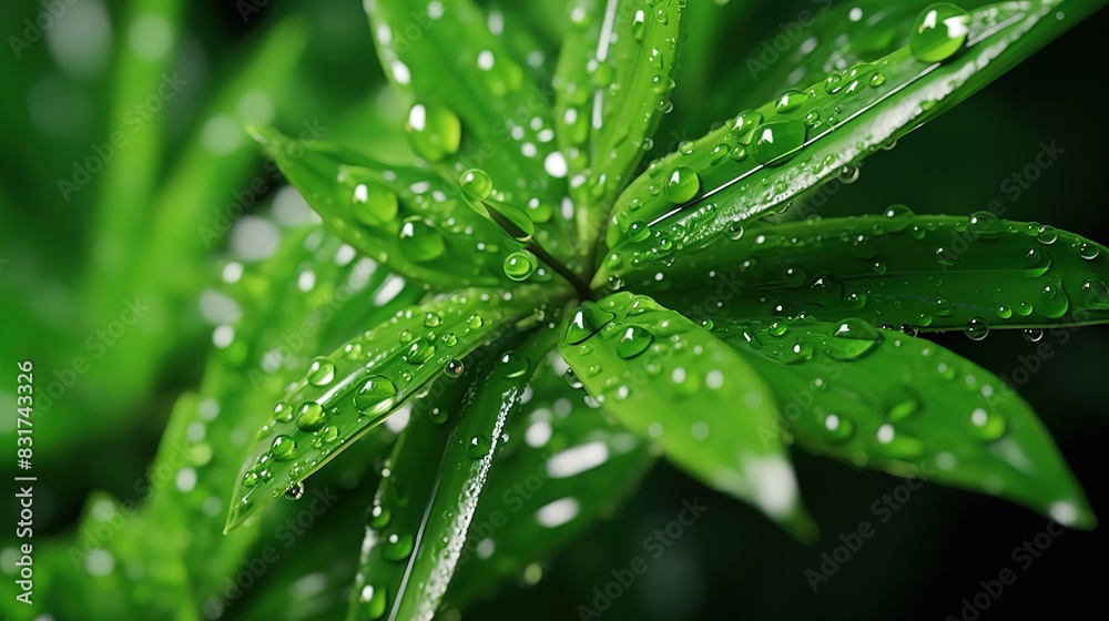 leaf with drops leaf with drops
