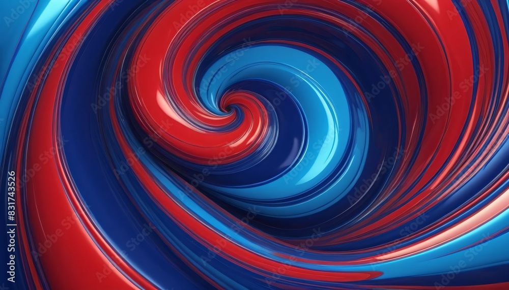 Red blue shiny swirl ceramic Red blue shiny swirl ceramic