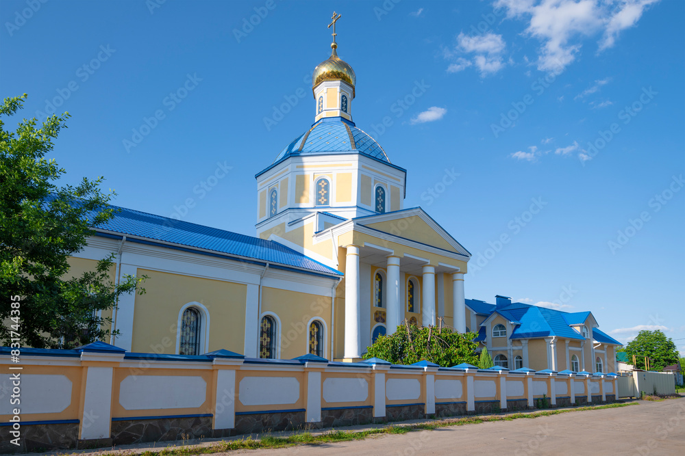 Ancient Church of the Kazan Icon of the Mother of God on a sunny June day. Borisoglebsk. Voronezh region, Russia