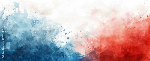 Abstract Watercolor Red, White, and Blue Background for Vector Presentation Design. Ideal for Commercial Use in Patriotic and Artistic Projects