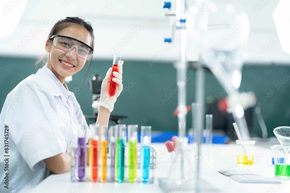 the chemistry lab, female researchers conduct experiments to identify new biomarkers and drug, advancing our understanding of disease pathways and facilitating the development of personalized medicine the chemistry lab, female researchers conduct experiments to identify new biomarkers and drug, advancing our understanding of disease pathways and facilitating the development of personalized medicine