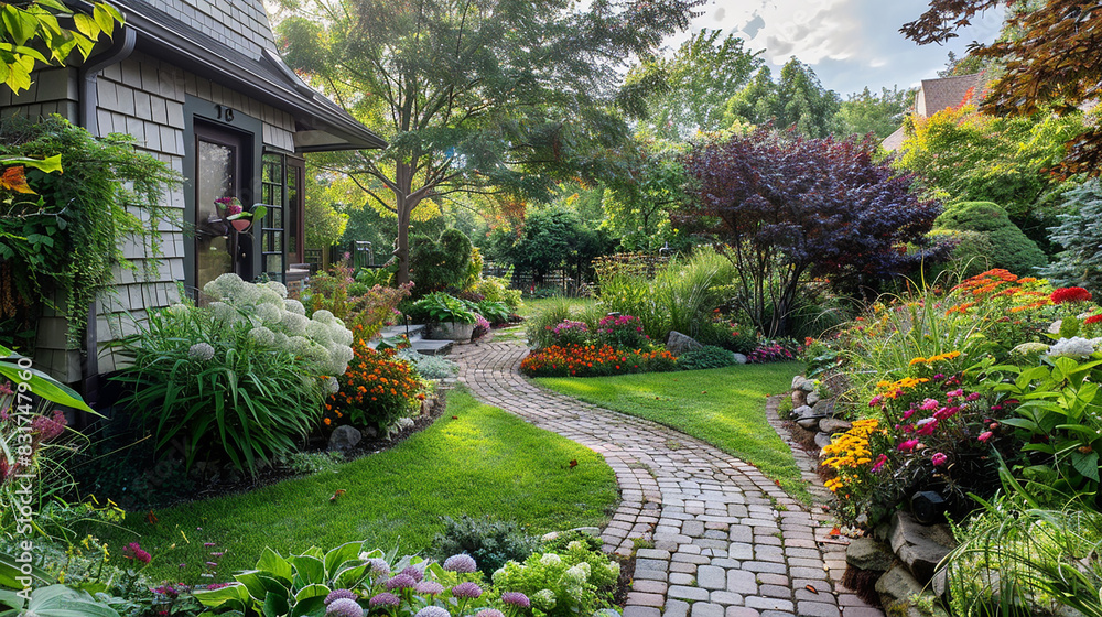 Naklejka premium beautiful garden in a house.