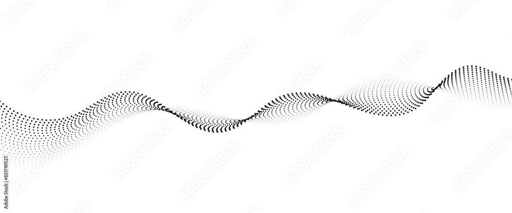 Flowing Dot Wave halftone gradient pattern on transparent background
Flowing Dot Wave halftone gradient pattern on transparent background