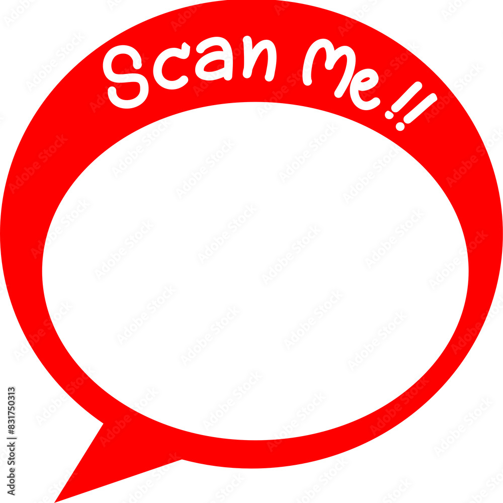 Fototapeta premium Red QR code scanning pattern