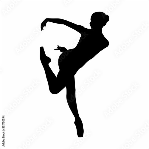 Silhouette of a woman dancing ballet