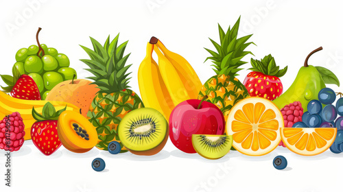 Elevate your marketing with Juicy Delights  an essential fruit object illustration to capture attention and engage your audience.