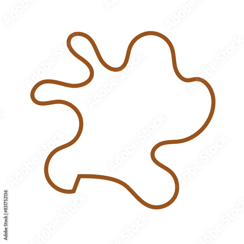 Brown Abstract Shape Outline Vectors 