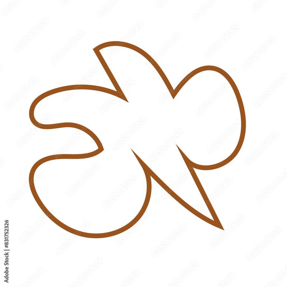 Brown Abstract Shape Outline Vectors Brown Abstract Shape Outline Vectors