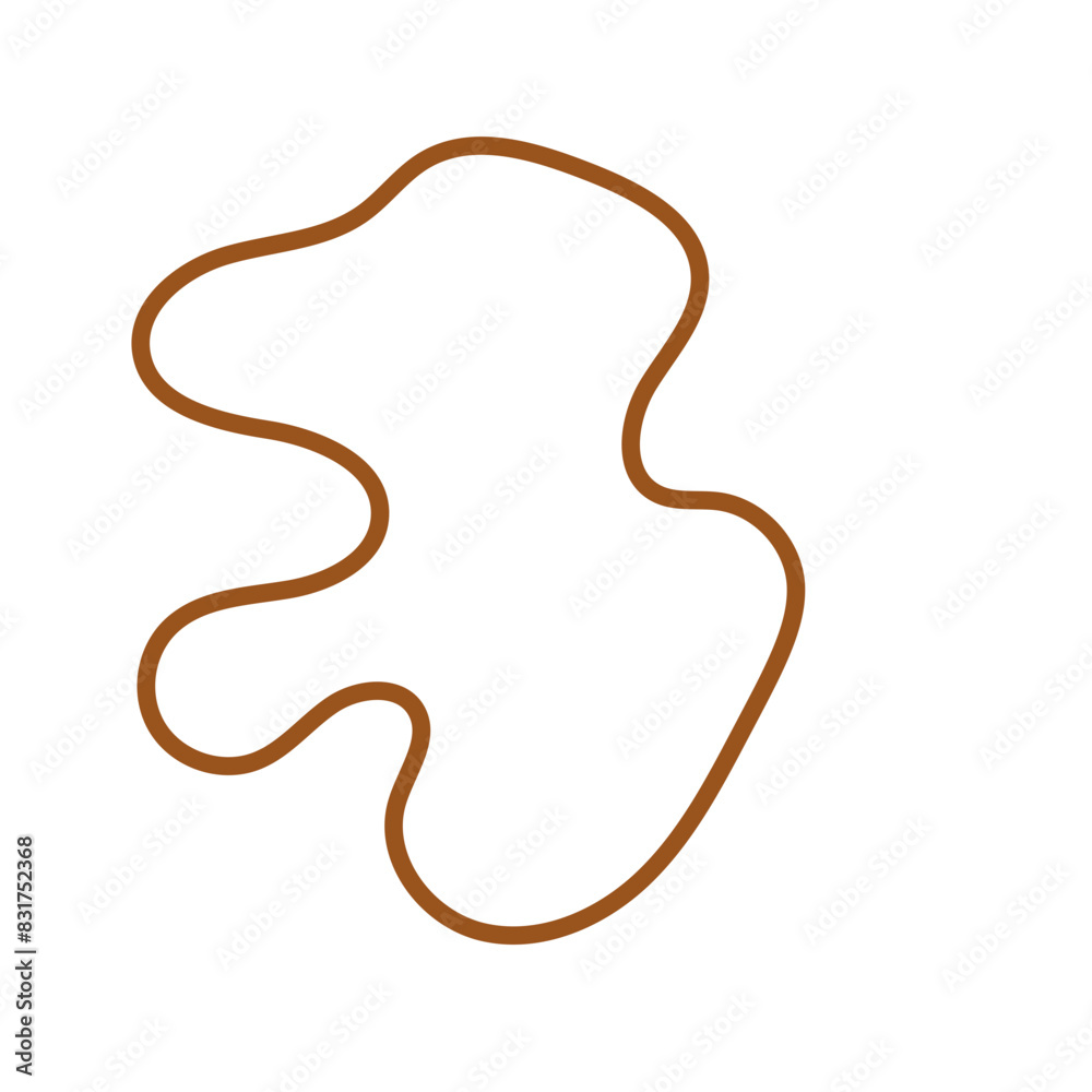 Brown Abstract Shape Outline Vectors Brown Abstract Shape Outline Vectors