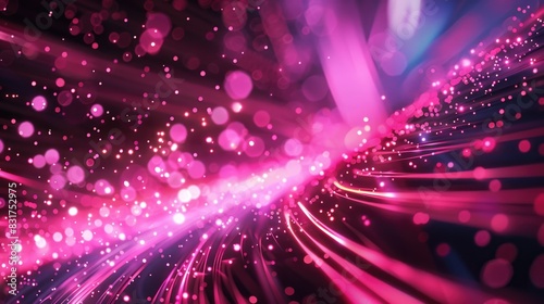 abstract background with high-speed pink and neon lights symbolizing connection, fidelity and constancy