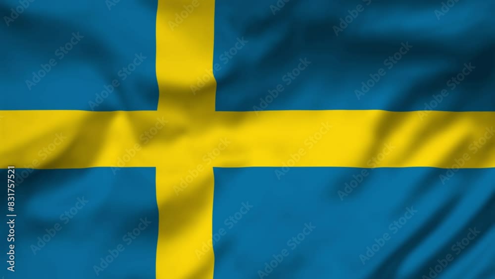Sweden Flag waving in the wind, National Flag background video, High Speed Full HD 4K Sweden Flag waving in the wind, National Flag background video, High Speed Full HD 4K