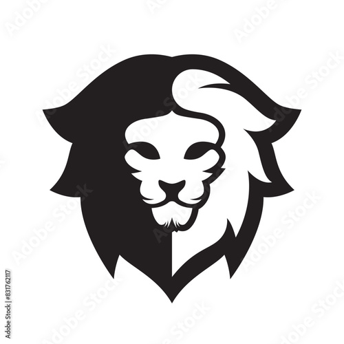 Elegant and dignified lion head logo design