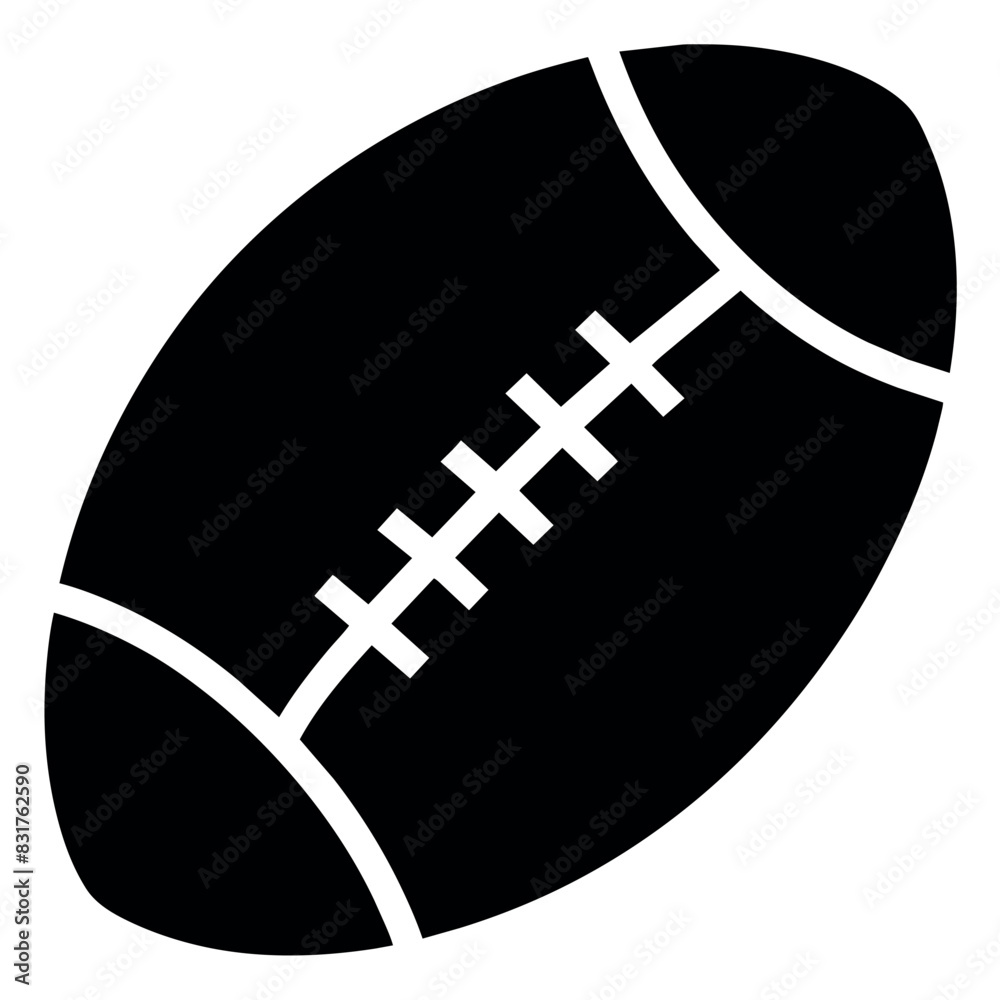 American football ball icon vector silhouette American football ball icon vector silhouette