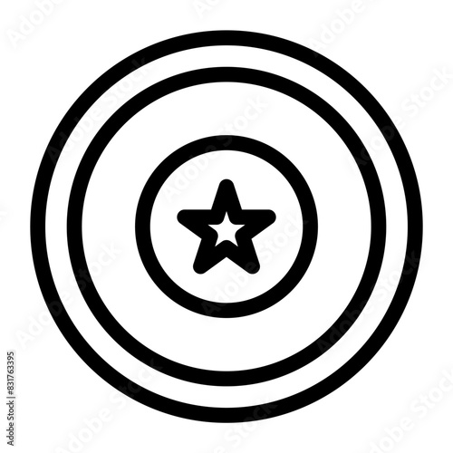 flying disc icon, sign, symbol in line style. Vector illustration
