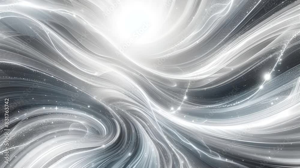 HD Abstract Black and White Lines - Seamless Loop Motion Graphics