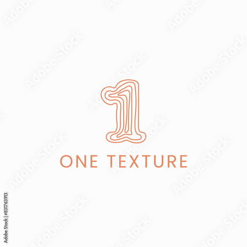 Number one logo with wood texture. Suitable for business and industry.