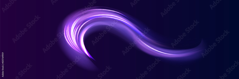 Naklejka premium Neon rays vector abstract background. Futuristic technological style. Abstract background with speed lines. Vector illustration. Futuristic.